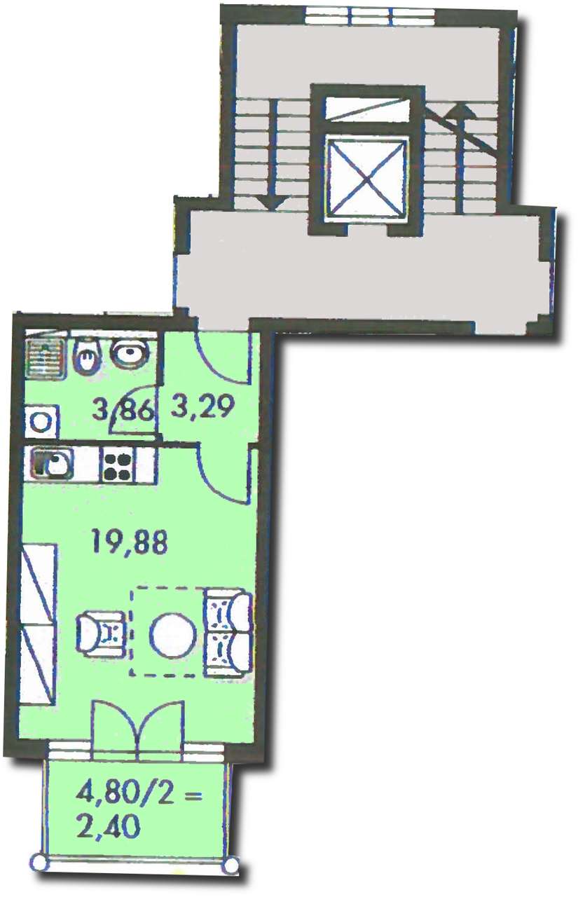 Ab 01.08.26! 1-Raum WE mit Balkon, Einbauküche und Tiefgaragenstellplatz in ruhiger Seitenstraße