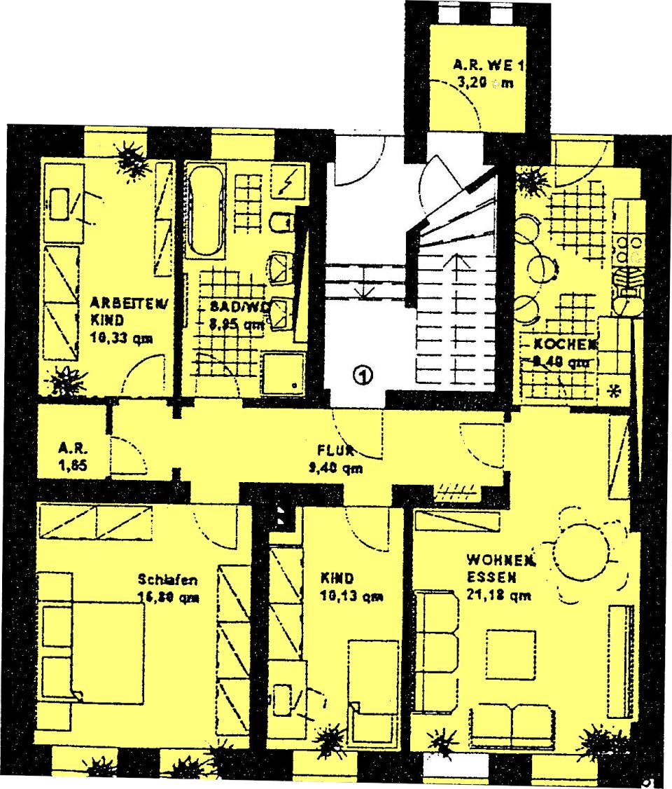 Ab 1.12.! 4-Raum-Wohnung mit Tageslichtbad, Terrasse und Carportstellpl.!
