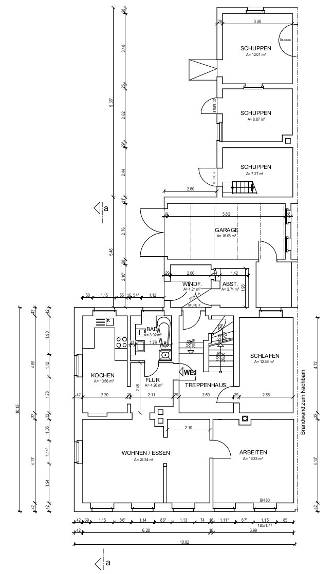 Sanierungsbedürftiges, kleines MFH, Ausbaupotenzial im DG, schönes Grundstück!