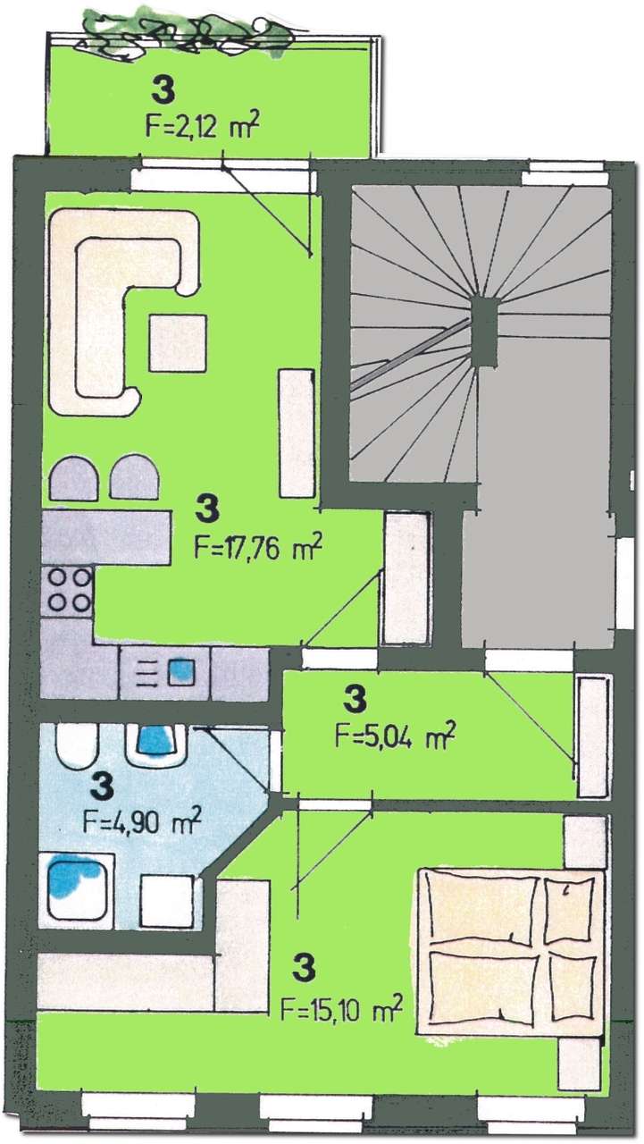 Schöne 2-Raumwhg. in idealer Lage zum Schlobigpark, Parkplätze vor dem Haus!