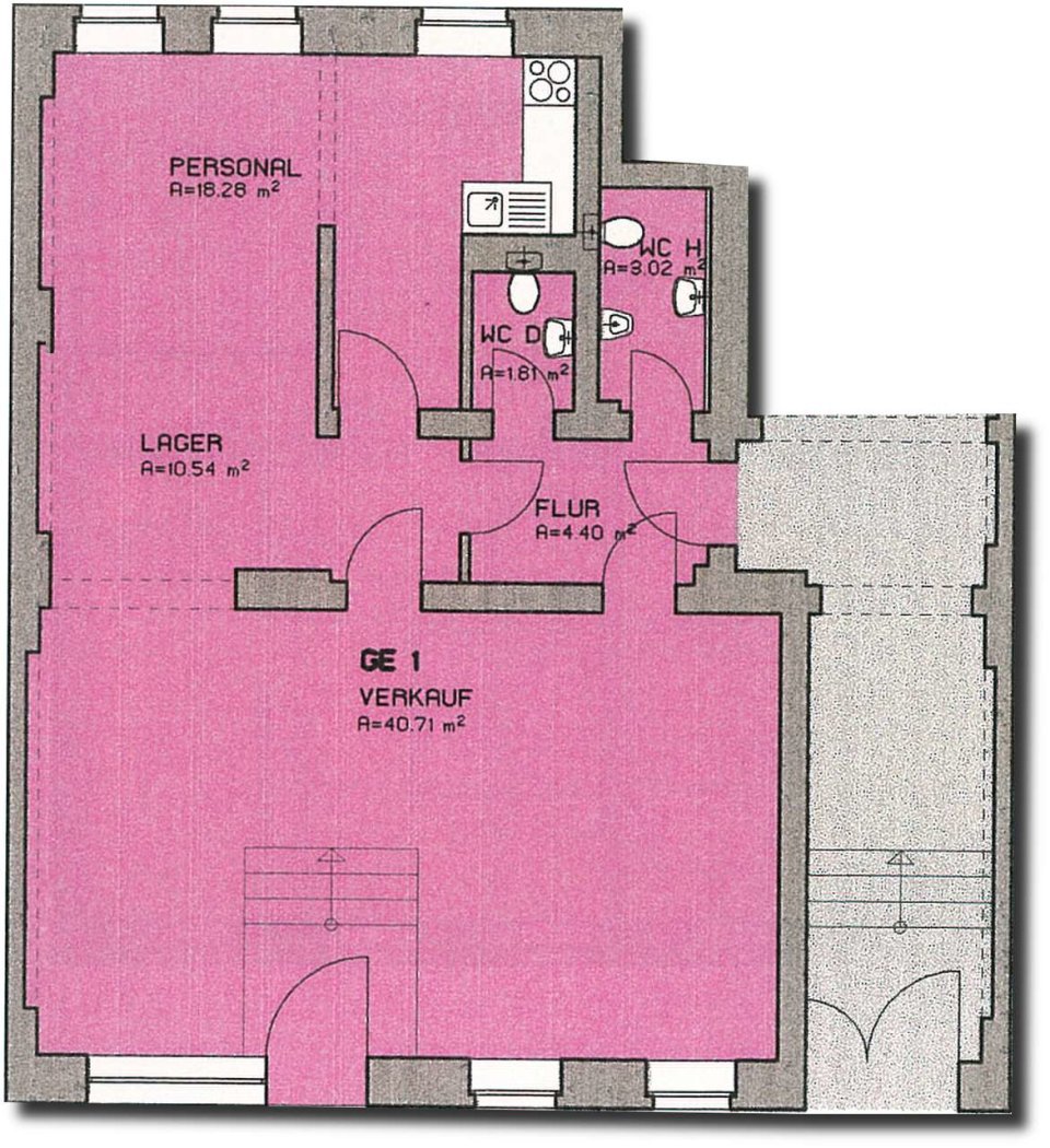 Büro- und Ladenflächen am Neumarkt Richtung Innenstadt