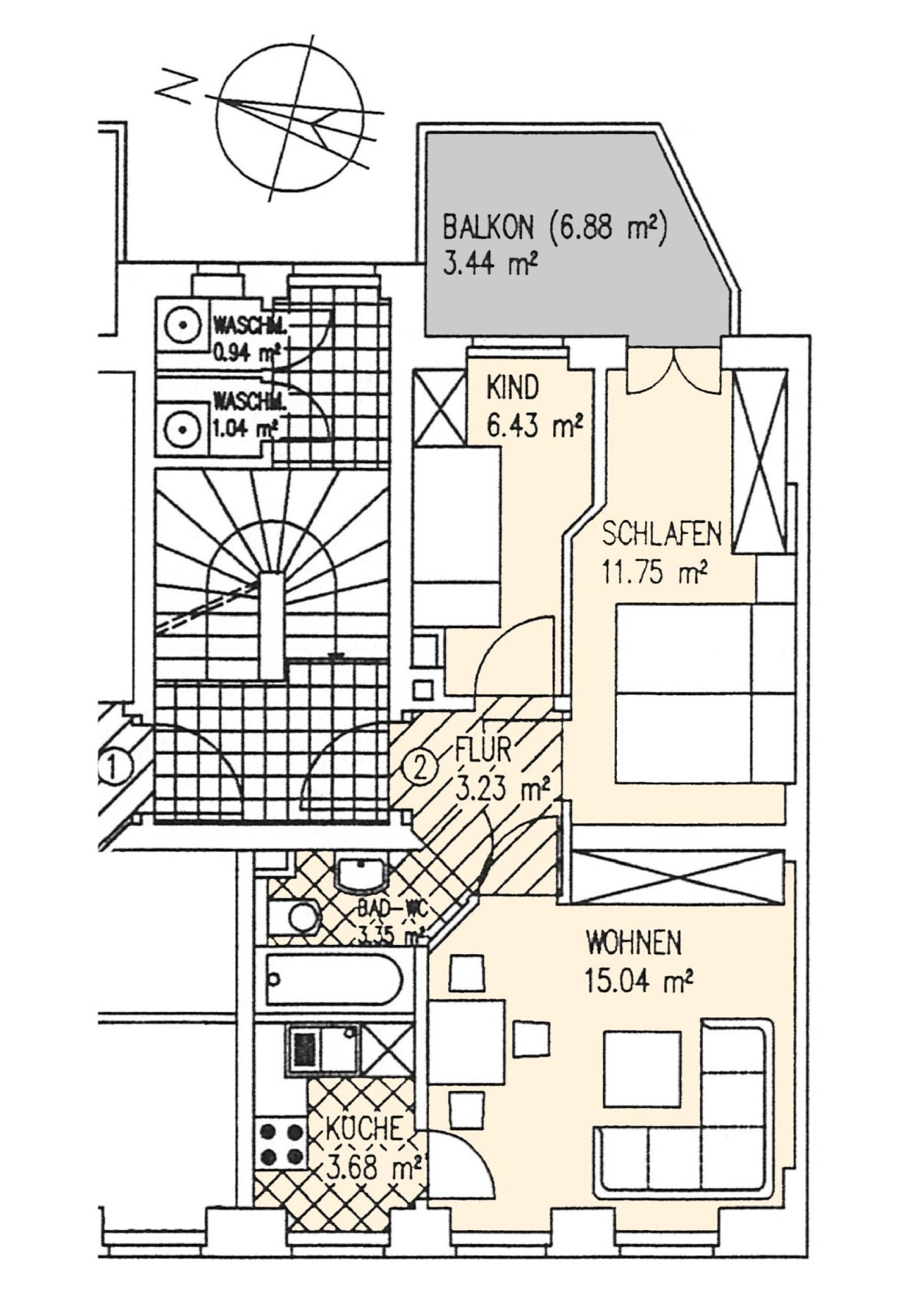 Zentrumsnahe 3-Raum-Whg. mit Balkon! Vermietet!