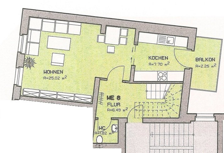 Großzügige 4-Raum-Whg. mit Balkon, Dachterrasse, Whirlpool-Wanne und Tageslichtbad! Vermietet!