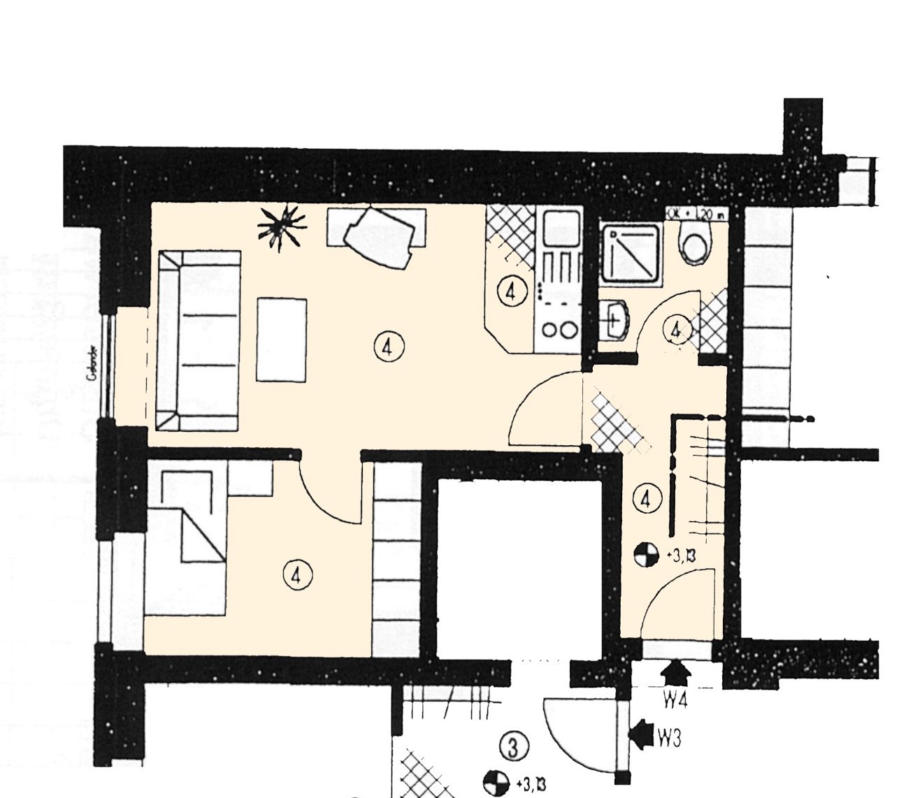 Vermietete 1,5-Raum-Wohnung mit Singleküche in Marienthal!