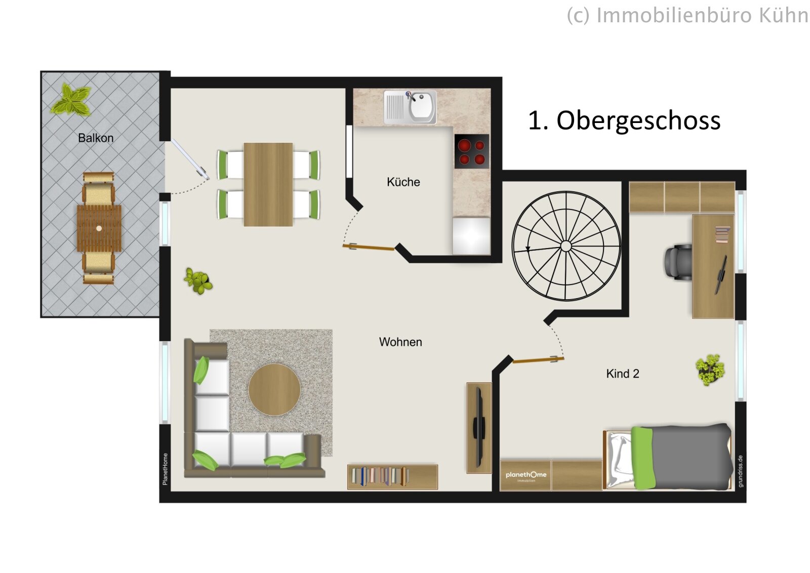 Vermietete 4-Raum-Maisonette-WE! 2 Balkone, Stellplatz, Tageslichtbad!