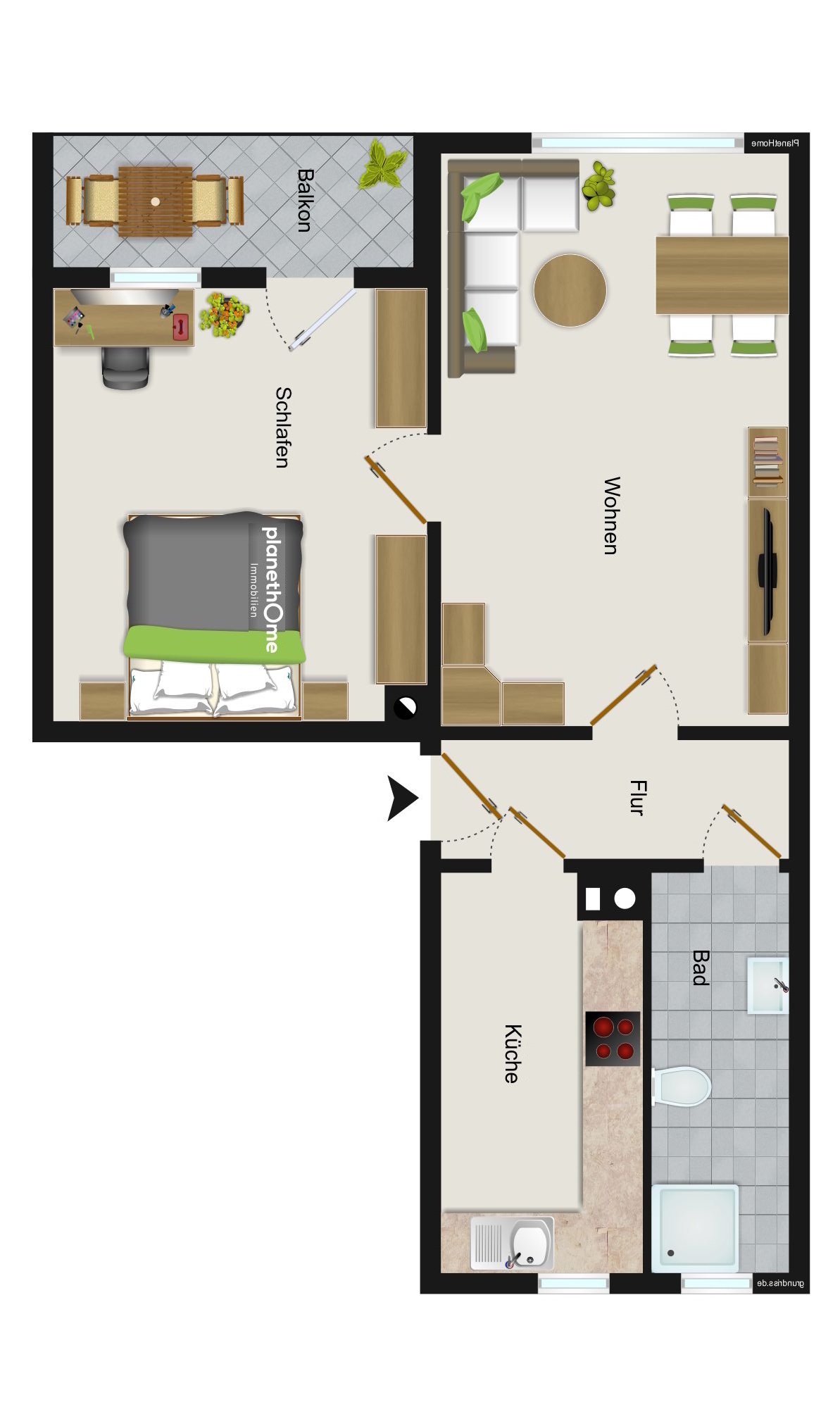 Vermietete 2-RWE mit Balkon, Stpl. und Tageslichtbad! Unmittelbare Nähe zur Talsperre!