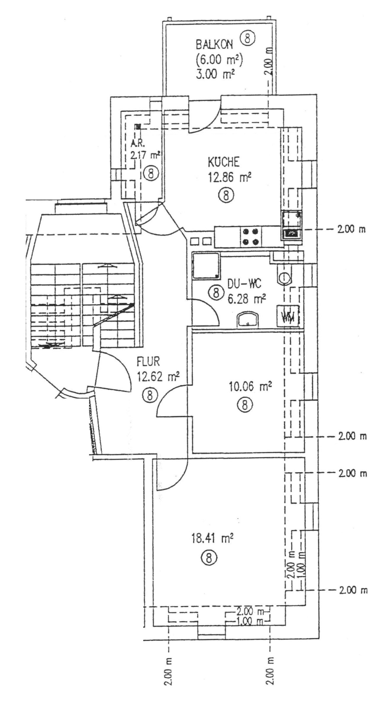 4-Raum-Maisonettewhg. mit 2 Bädern und Dachterrasse!