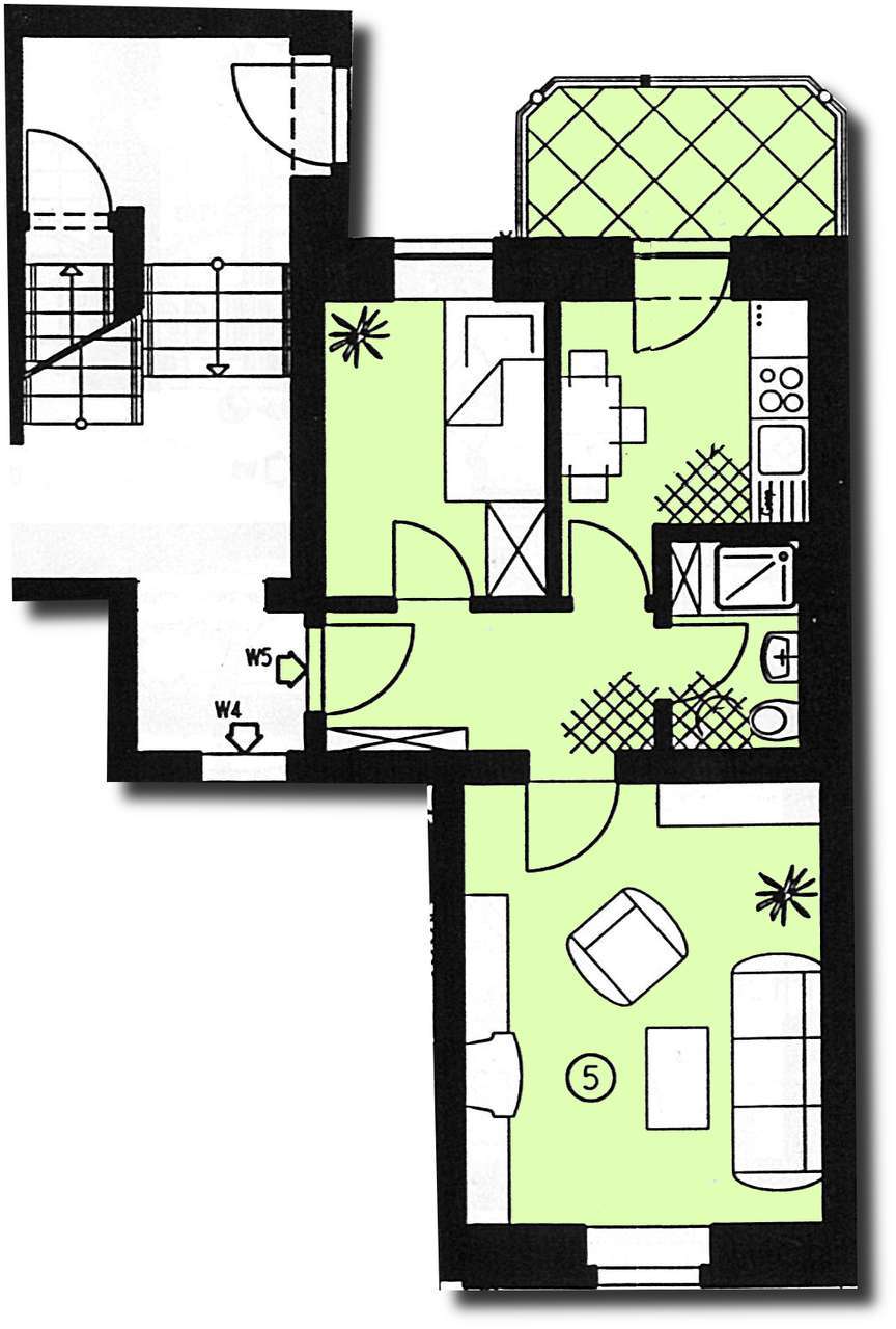 Vermietete 1,5-Raumwhg. mit Balkon und Gartenanteil in Marienthal - Nähe HBK!