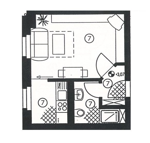 Helle 1-Raumwohnung mit Stellplatz in Marienthal! Nähe HBK!