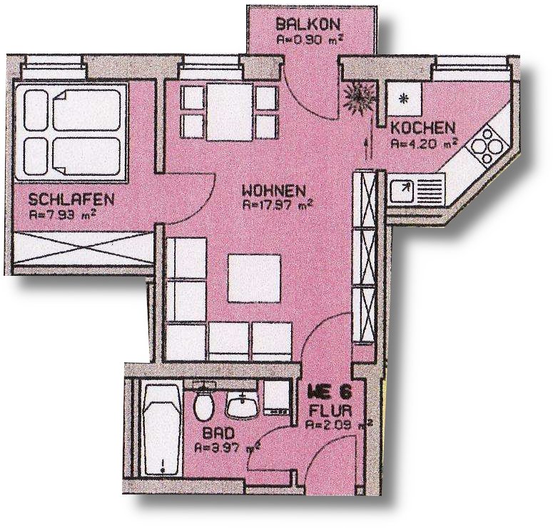 Vermietete 1,5-Raumwohnung mit EBK und Balkon in attraktiver Lage, Nähe Muldenpromenade!