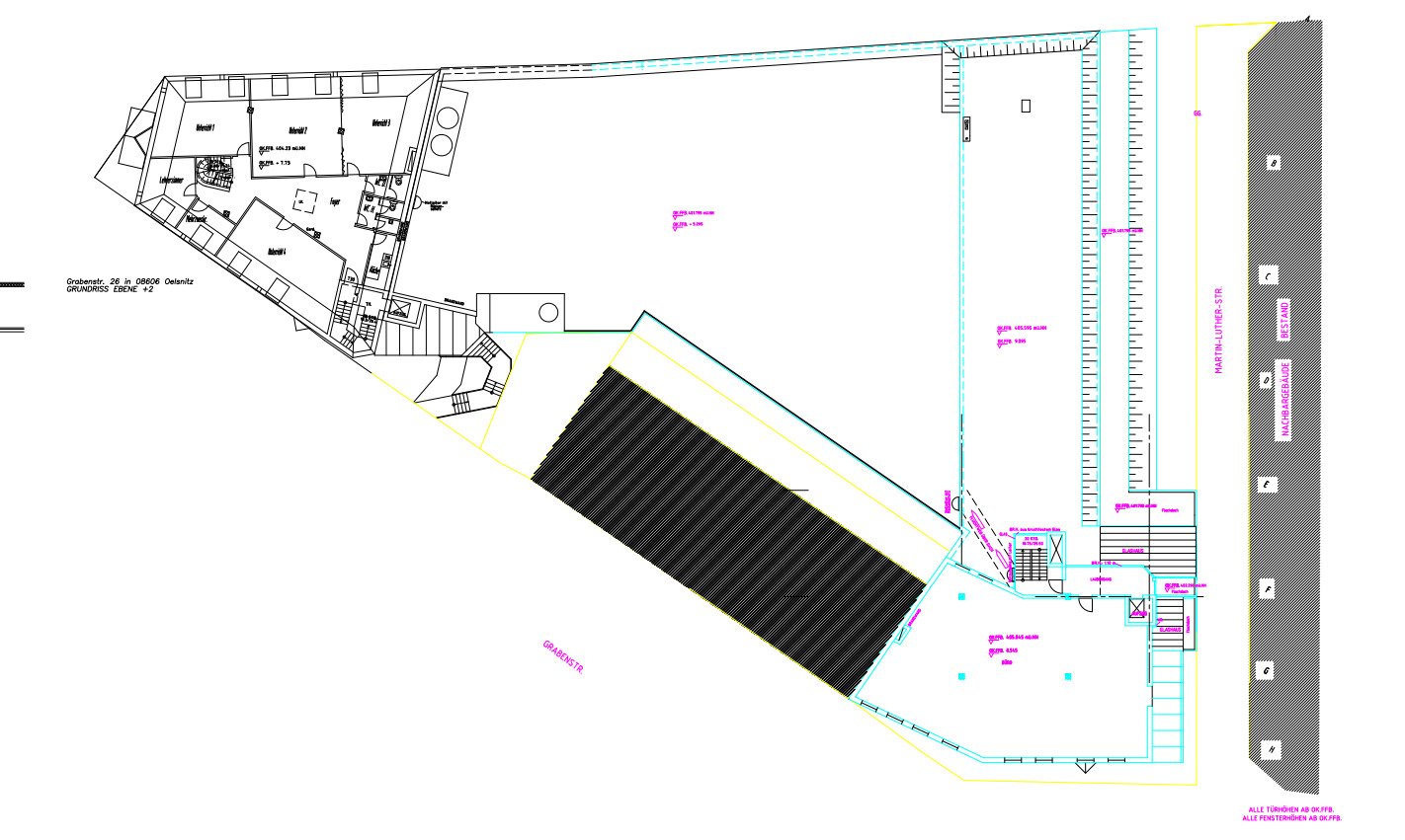 Geschäftshaus im Zentrum von Oelsnitz/V., ca. 3.800 m² Nutzfläche, san-bed. TG, 77 Stpl., Aufzug