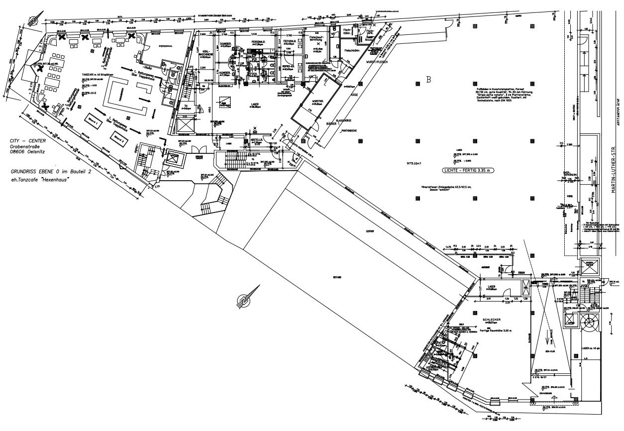 Geschäftshaus im Zentrum von Oelsnitz/V., ca. 3.800 m² Nutzfläche, san-bed. TG, 77 Stpl., Aufzug