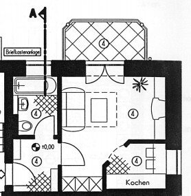 Ab 1.1.26! Helle 1-Raumwohnung mit Tageslichtbad und Balkon; Nähe HBK