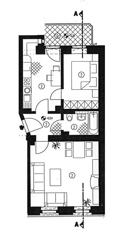 Ab 01.01.26!!!Zentrumsnahe 2-Raumwohnung mit Balkon! 
