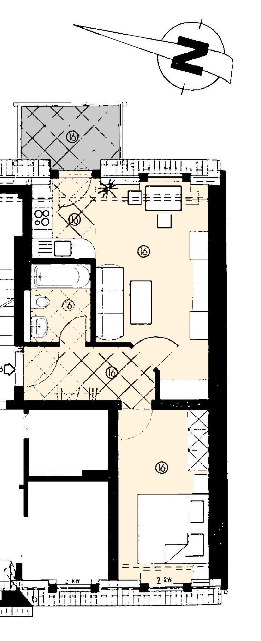 Ab 01.03.26!!!Schöne 2-Raum-Wohnung in Kulturdenkmal! 1. DG, Bad mit Wanne, offener Kochbereich und Balkon
