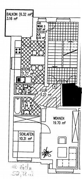 Ab 01.08!! Wohnen am Schwanenteich! 2-Raum-Whg., Balkon, Gartennutzung nach Absprache