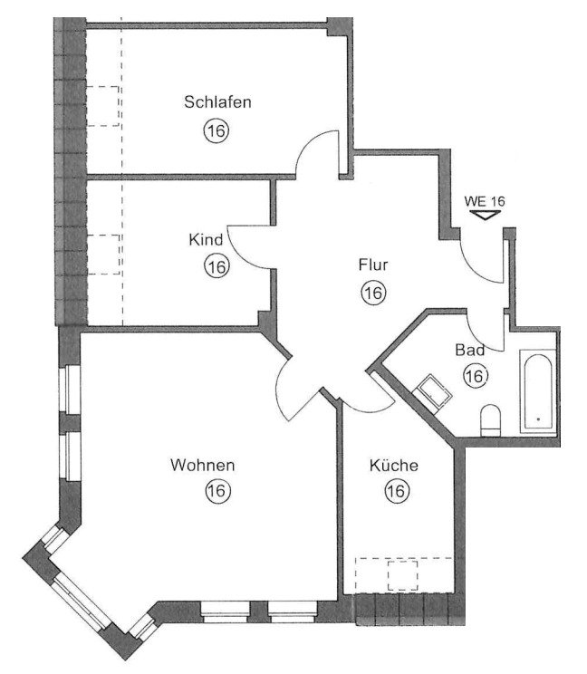 Ab 1.9.26! Zentrumsnahe 3-Raumwohnung mit moderner EBK in Zwickau!