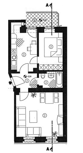 Zentrumsnahe 2-Raumwohnung mit Balkon!