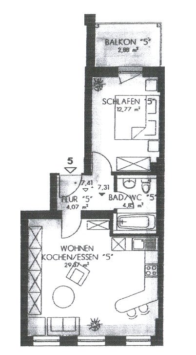 Ab 1.10.! Attraktive, zentrumsnahe 2-Raum-Wohnung mit Balkon!