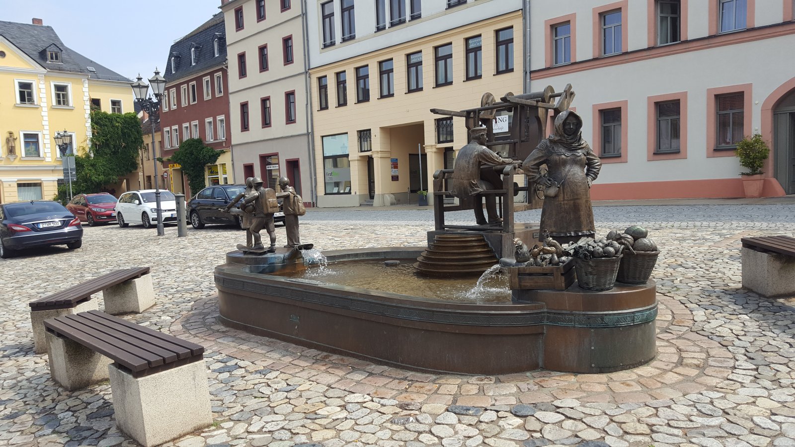 Brunnen auf dem Markt