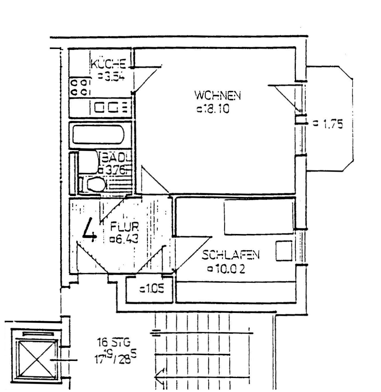 Grundriss KÖ2 W4