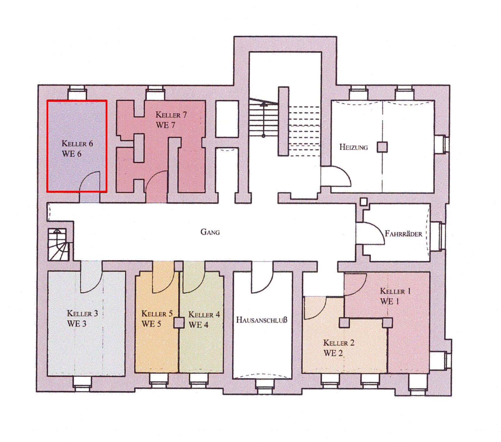 Lage Mieterkeller W6