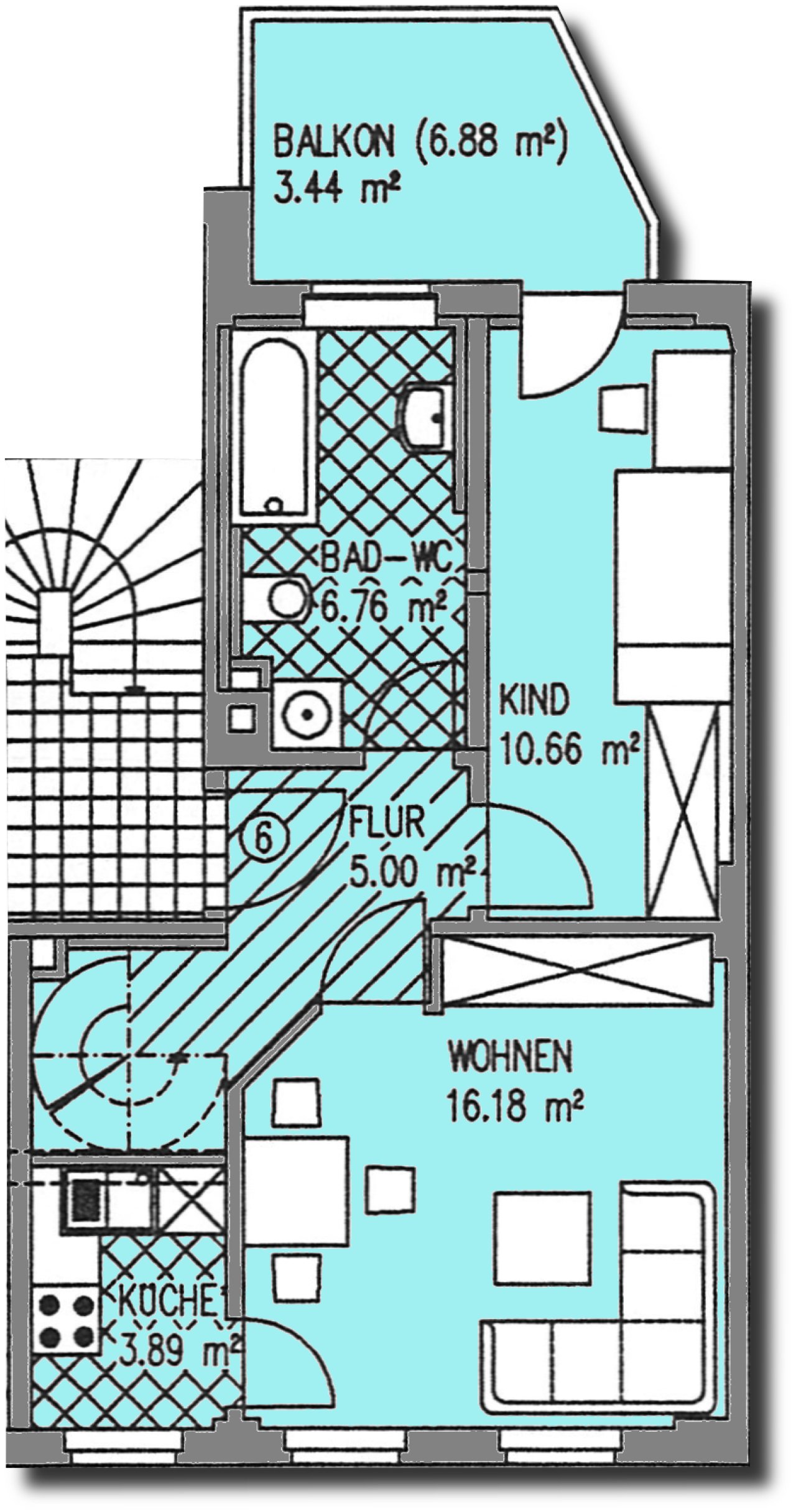 Grundriss 1. DG