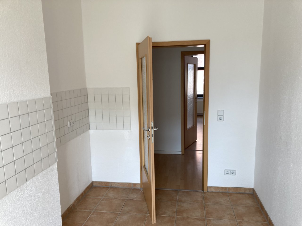 Küche mit Balkon